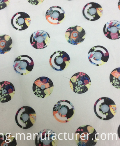 Magic Circle Design Printed Organza Fabric for Garment and Textiles